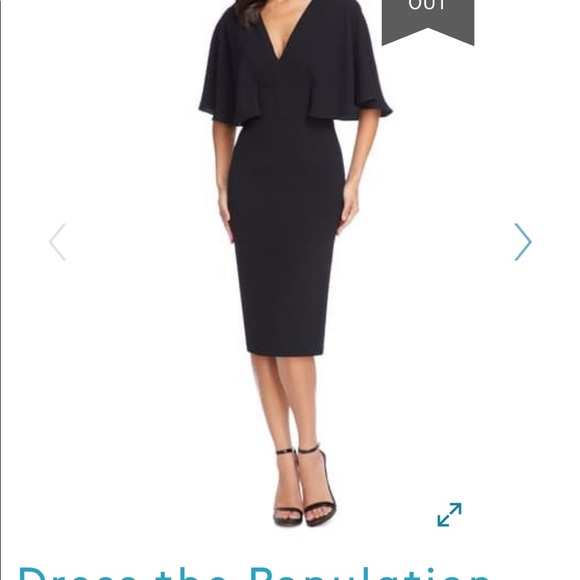 Black midi dress NWT - Picture 2 of 6